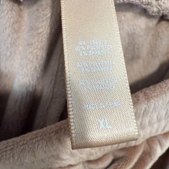 Skims Velour Wide Leg Pants Womens XL Pull on Baggy Brown Velvet *read* - Picture 16 of 16